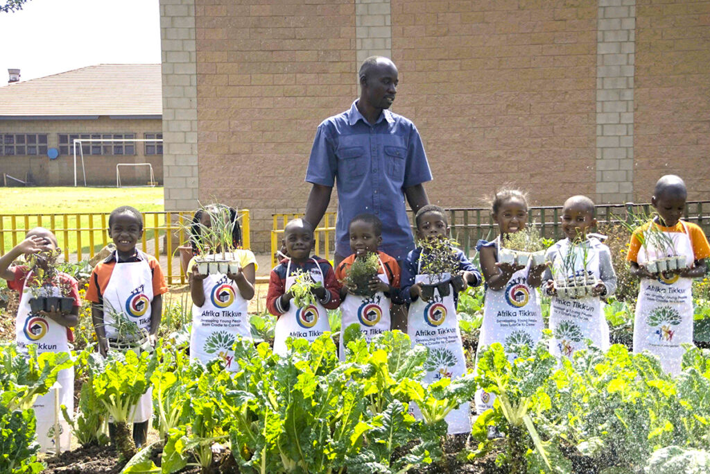 Afrika Tikkun's gardeners in training