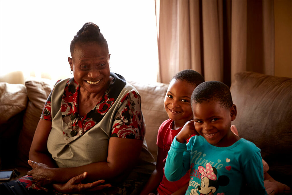 SOS Children's Village residents on couch