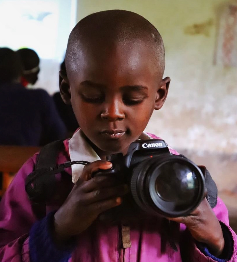 Lessons in Conservation learner with camera